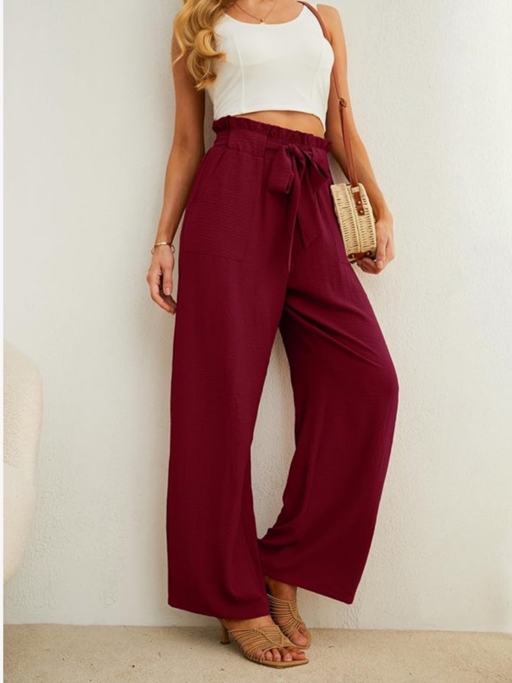 Women’s Wide Leg Trousers with Pockets Size Small
